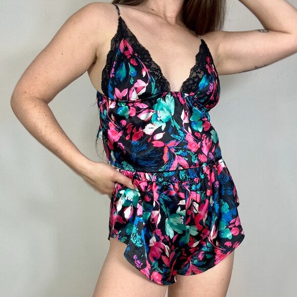 *La Senza Floral Silky Sleep Set - Picture 1 of 8